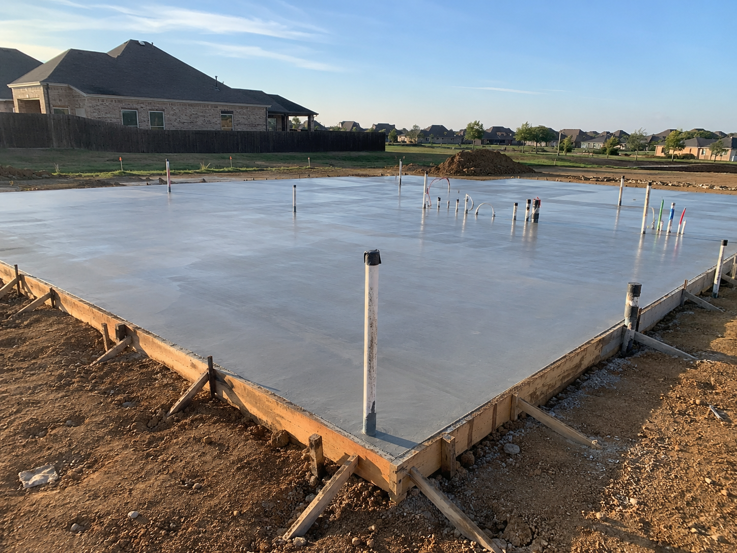 Residential concrete foundation